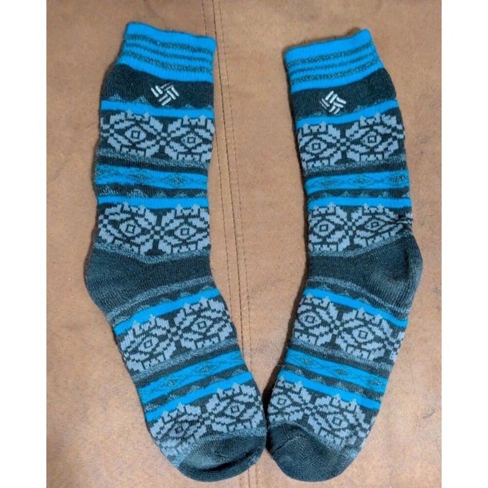 Columbia Women's Size 9-11 Midweight Fair Isle Thermal Winter Socks